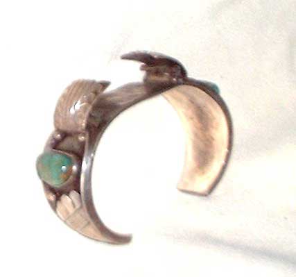 Photo of Native American Indian Silver and Turquoise Watch Band
