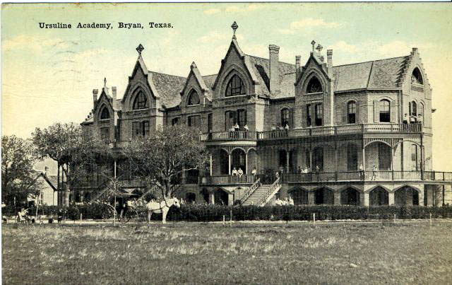Photo of the Ursuline Academy, built in 1901, in Bryan Texas