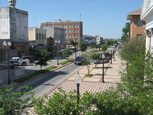Photo of historic district of Bryan Texas (Main Street Rennovations)