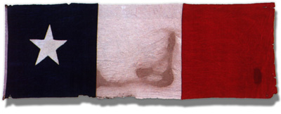 Photo of the Dodson flag that once flew over Texas