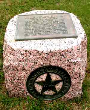 Photo of Texas Historical Marker at the site of the Webster Wagon Train Massacre