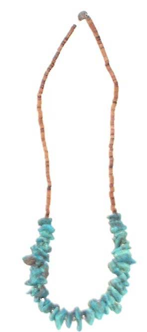 Pueblo Native American Indian Turquoise and Silver Necklace