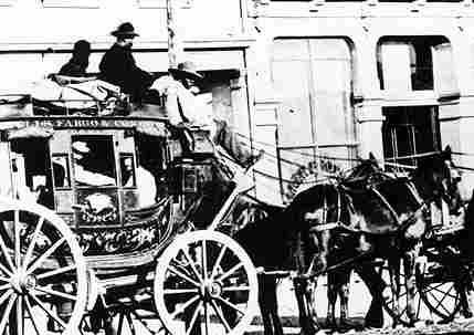 photo of the wells fargo stage coach